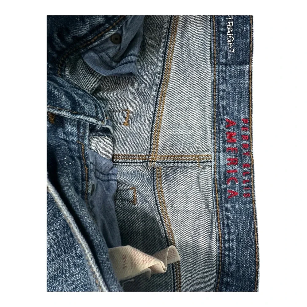 Perry Ellis America‎ Mens Blue Straight Leg Denim Jeans Size 31x30